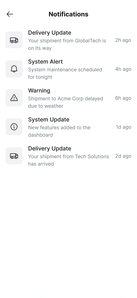 Logistics app development