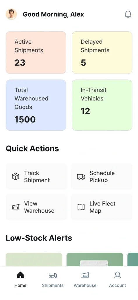 Logistics app development