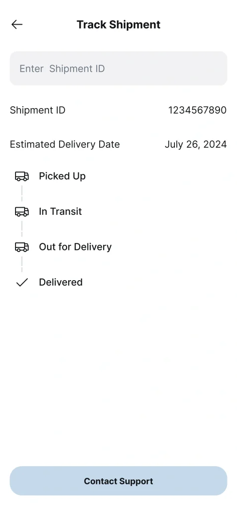 Logistics app development